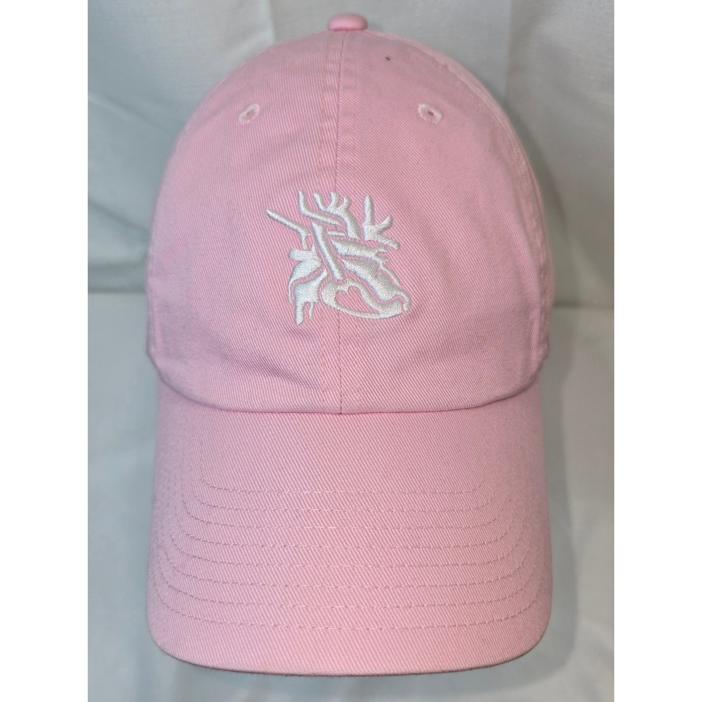 Nike Club Cap Adjustable Hat Pink White Embroidered Anatomical Heart Womens M/L